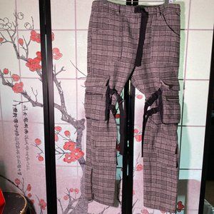 KRUGER CLOTHING  Black Plaid Cargos FW18